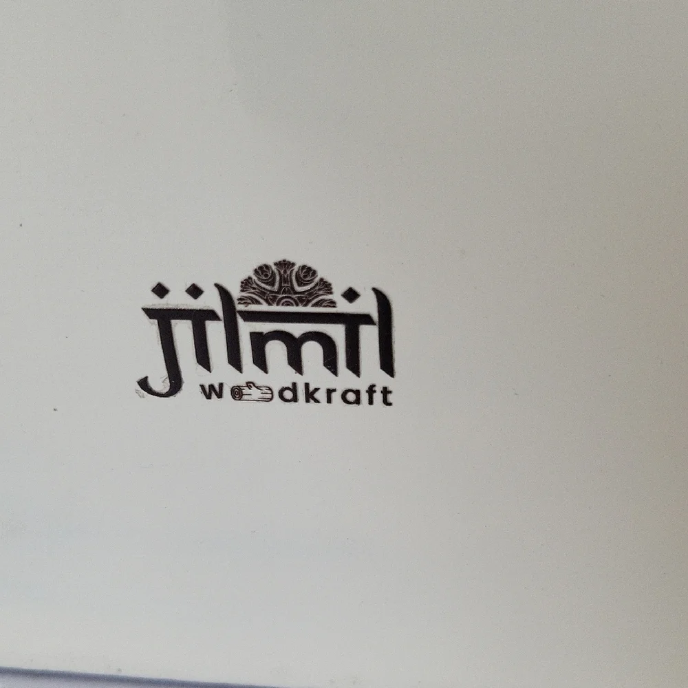 Jilmilwoodkraft India Wood Floral Dresser Tray with Gold Floral Handles